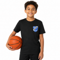 Kinder-T-Shirt Backprint Schwarz