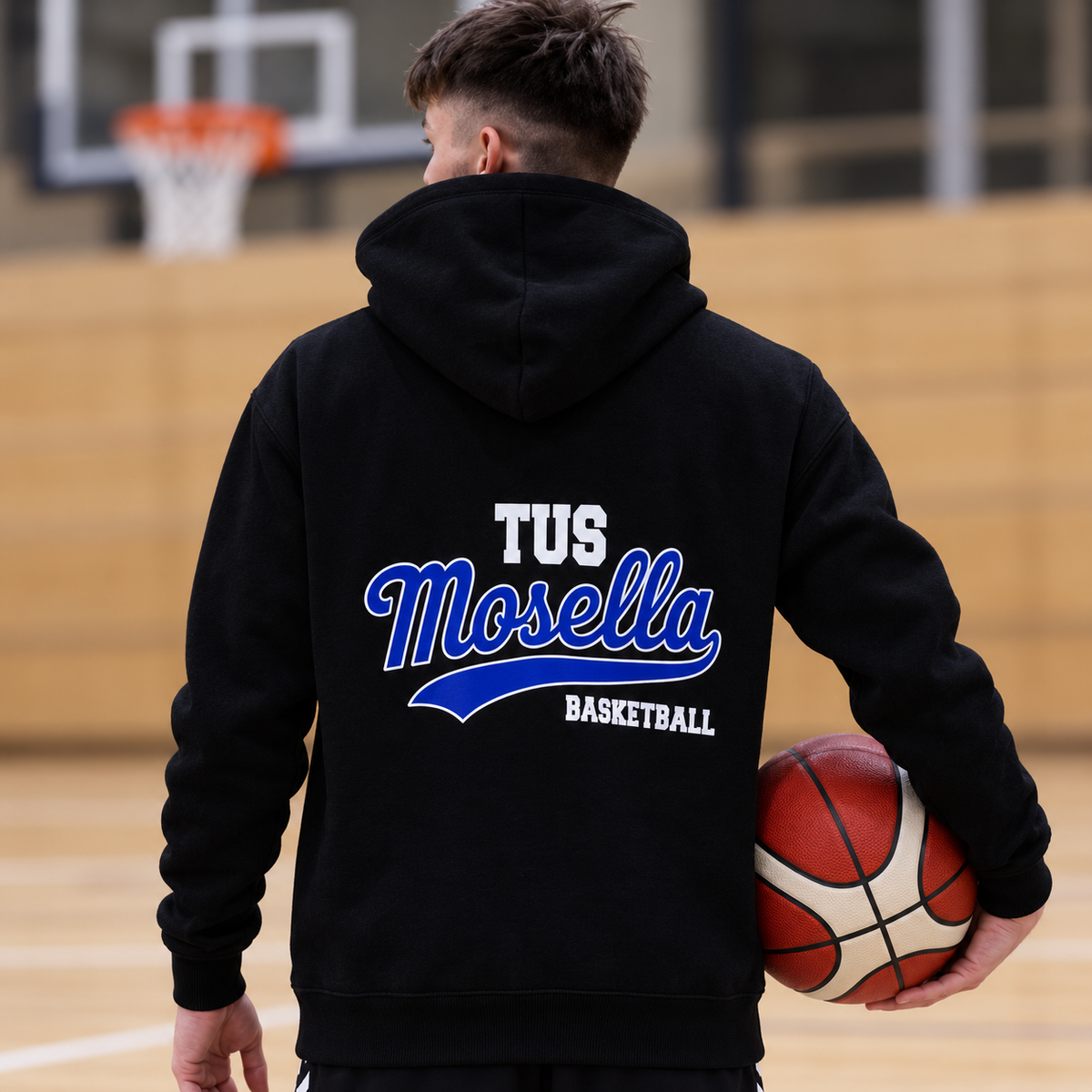 Hoodie Schwarz TUS Mosella Basketball Backprint