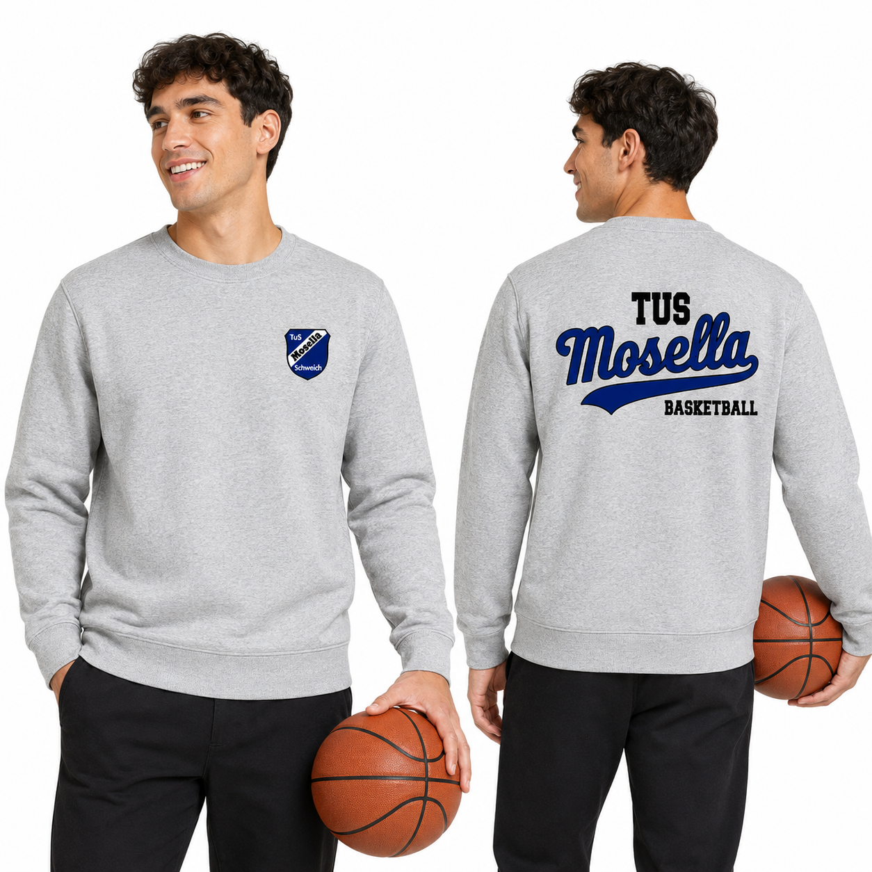 Sweater Grau Backprint