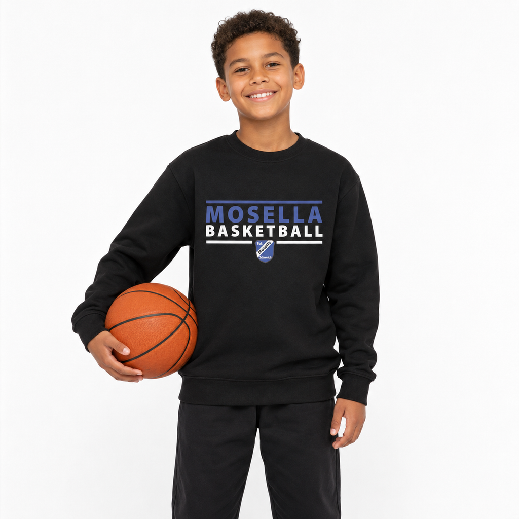 Kinder Sweatshirt schwarz mit Frontdruck