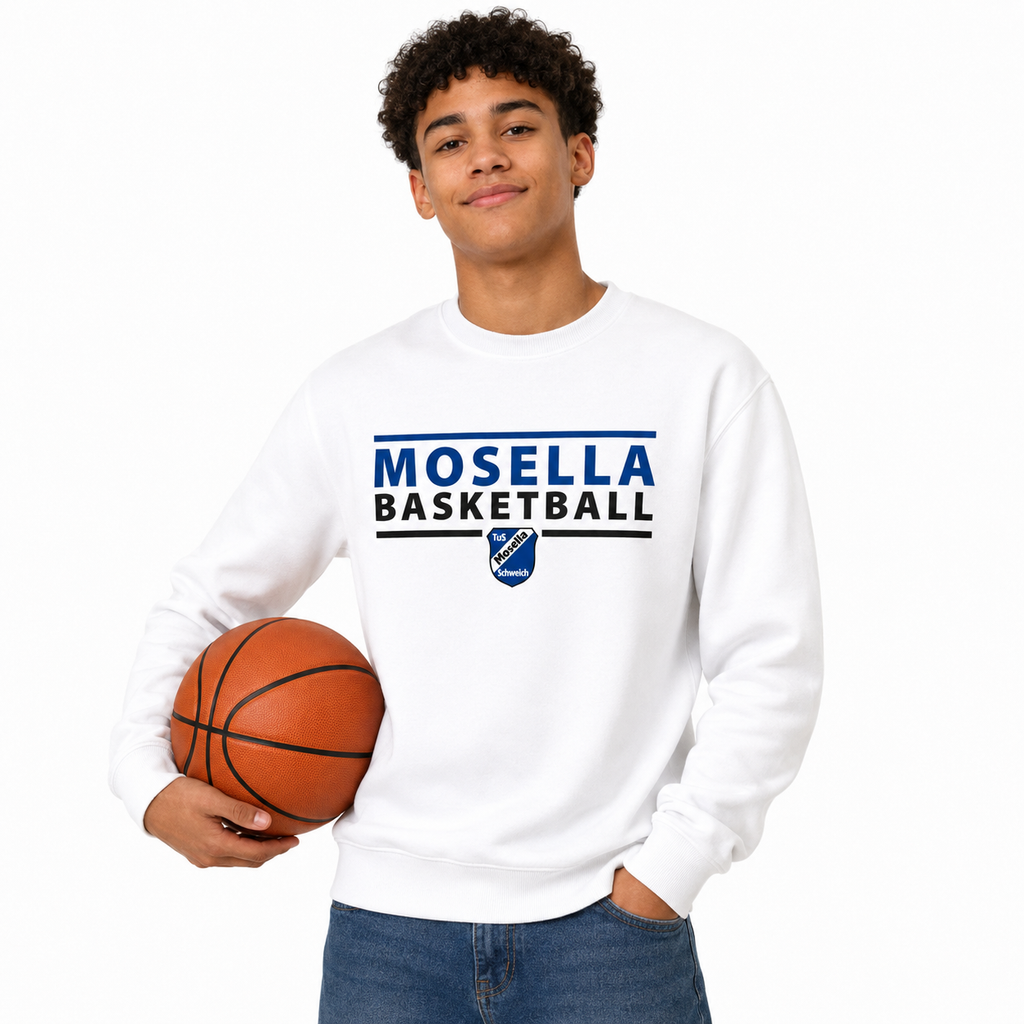 Sweater Weiß "Mosella Basketball"