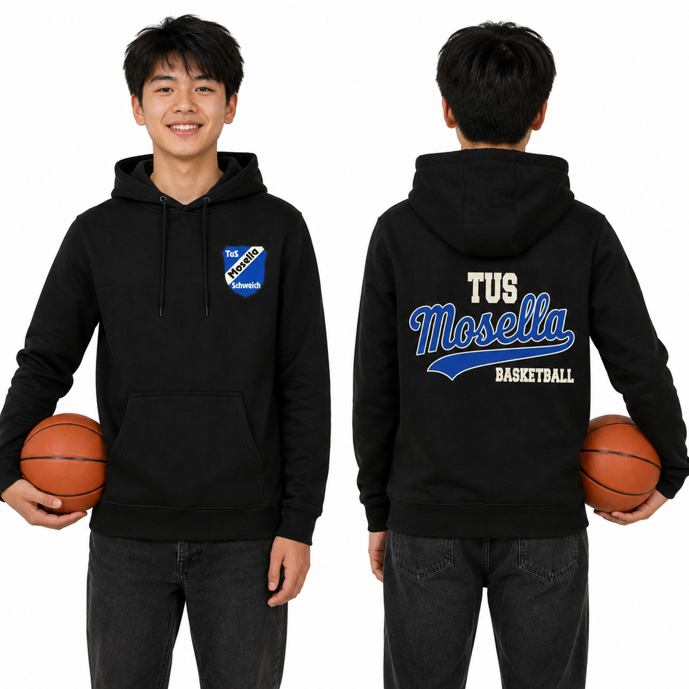 Hoodie Schwarz TUS Mosella Basketball Backprint
