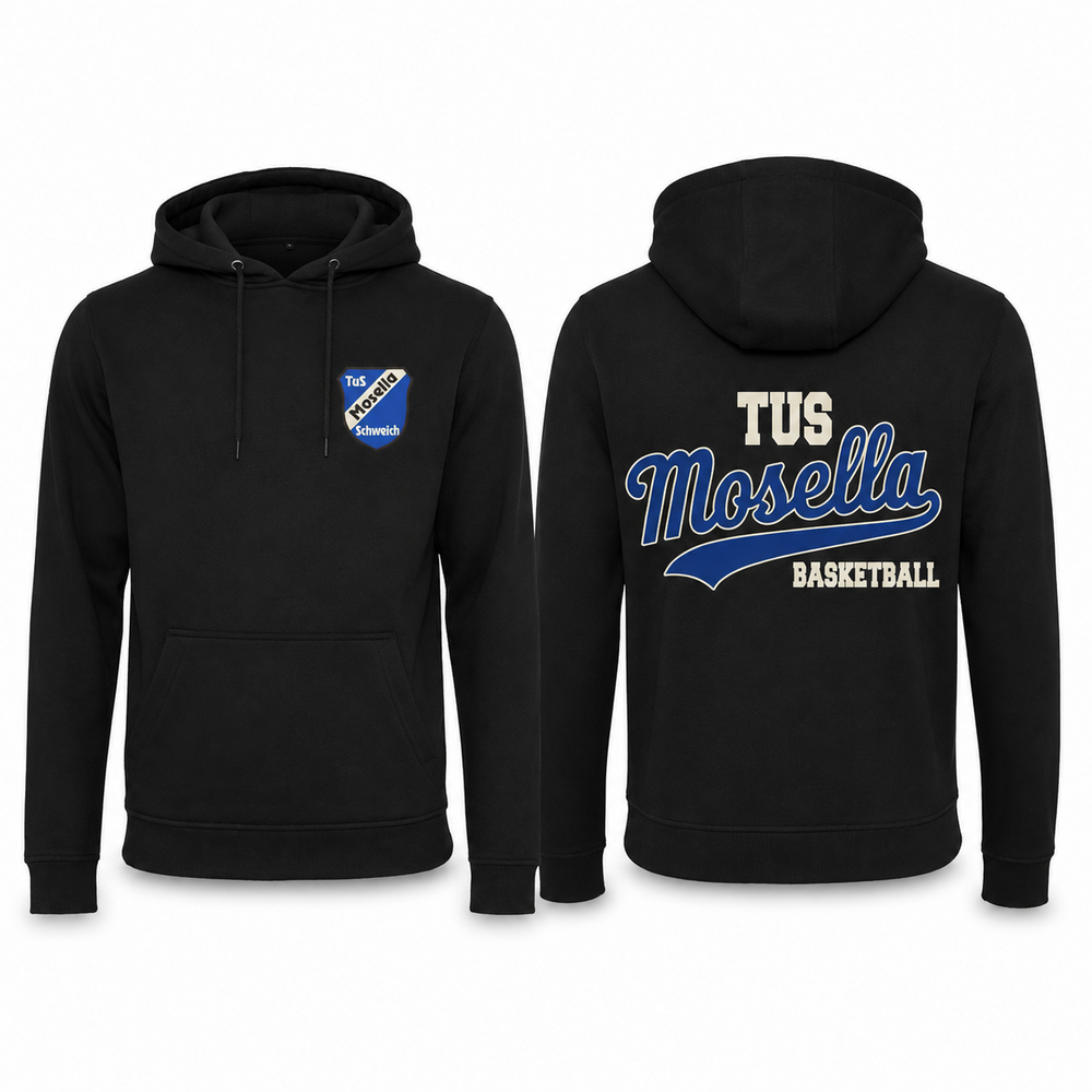 Hoodie Schwarz TUS Mosella Basketball Backprint