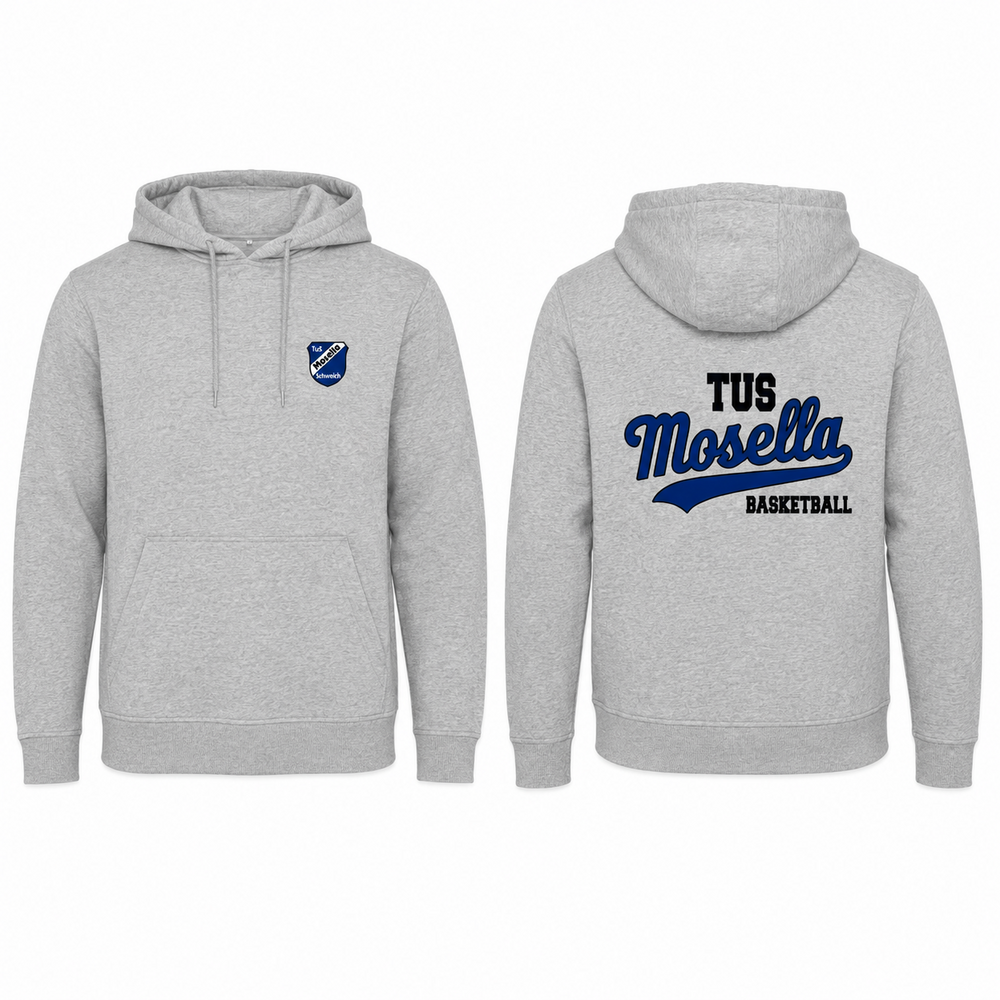 Hoodie Grau Backprint "TUS Mosella Basketball"