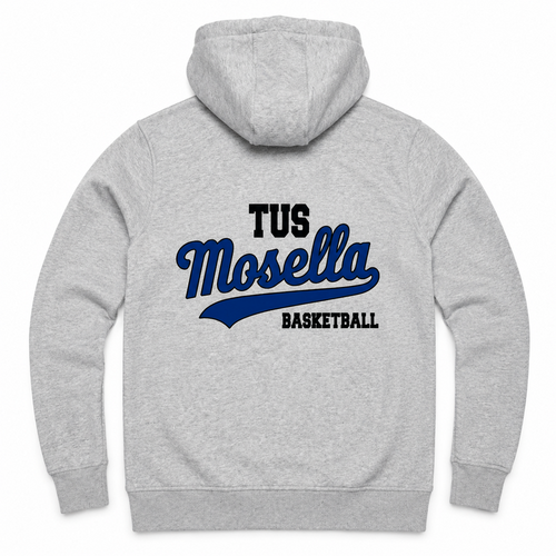 Hoodie Grau Backprint "TUS Mosella Basketball"